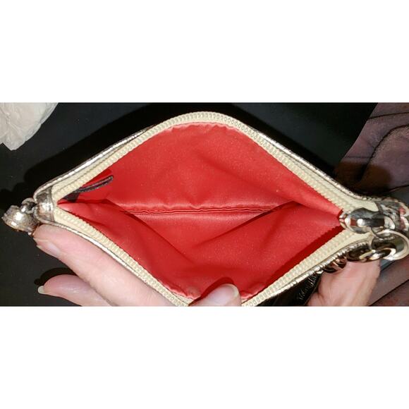 Limited Edition COACH Poppy Kyra Pop Art Wristlet Pink Floral / Metallic Accents - Picture 3 of 7